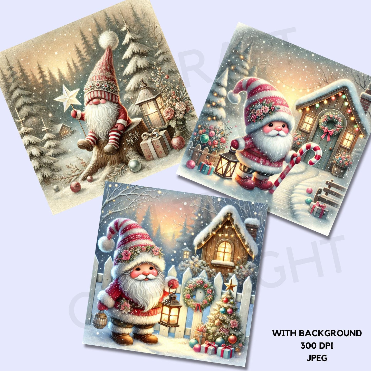 15 Christmas Gnome Clipart