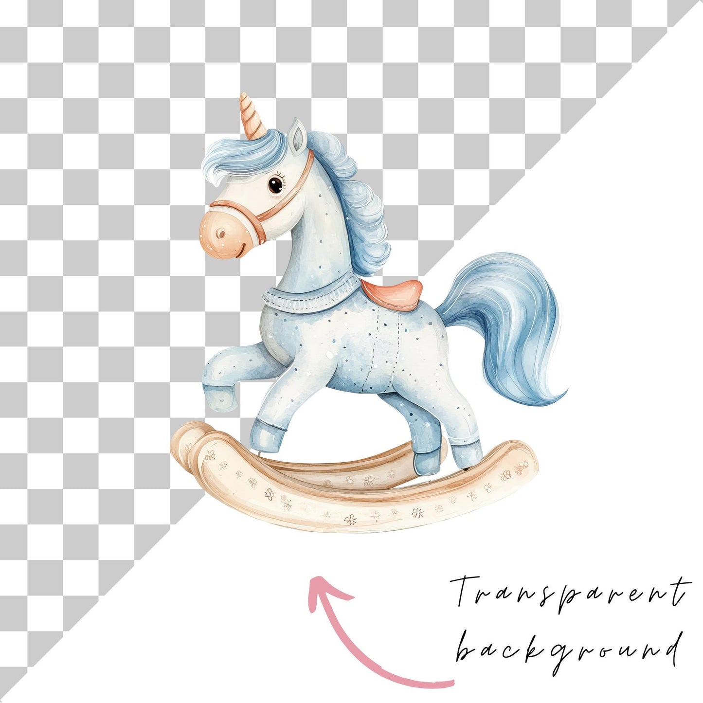 Clipart de caballo balancín