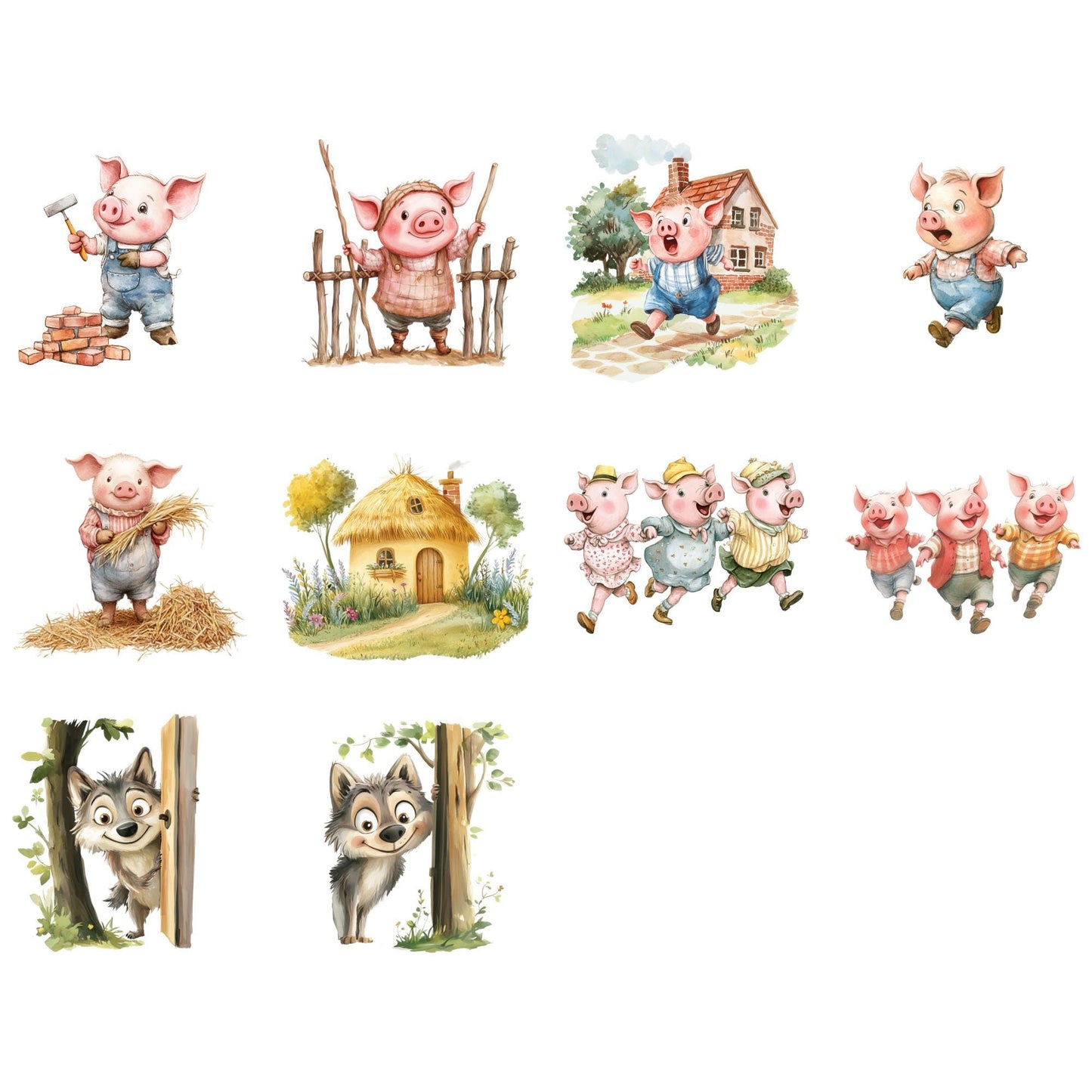 The Three Little Pigs Clipart
