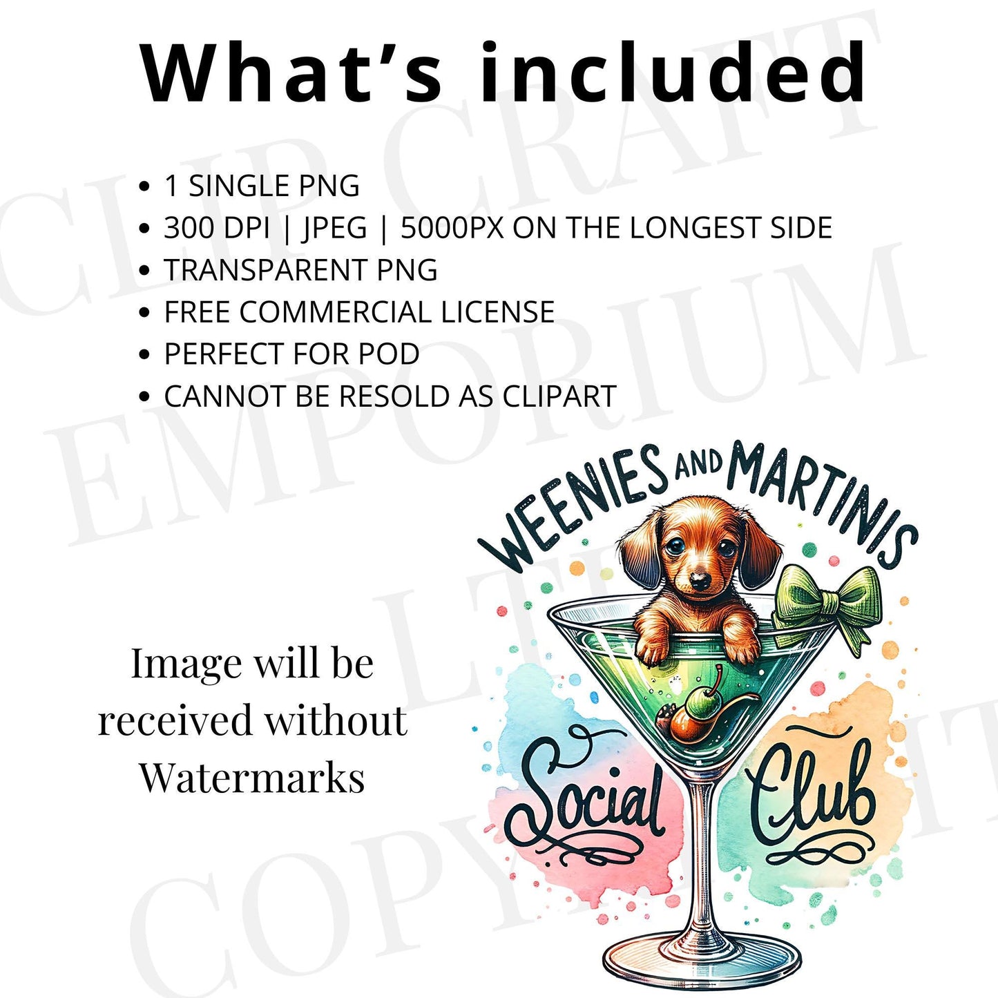 Weenies and Martinis PNG