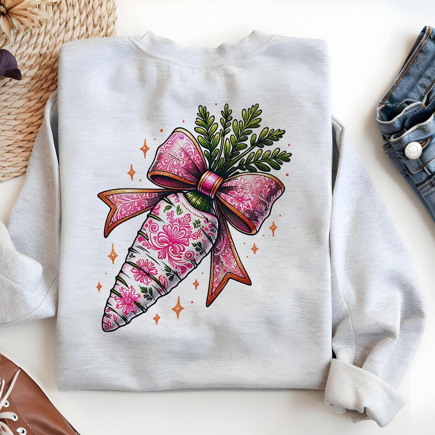 Coqueta floral de zanahoria de Pascua PNG