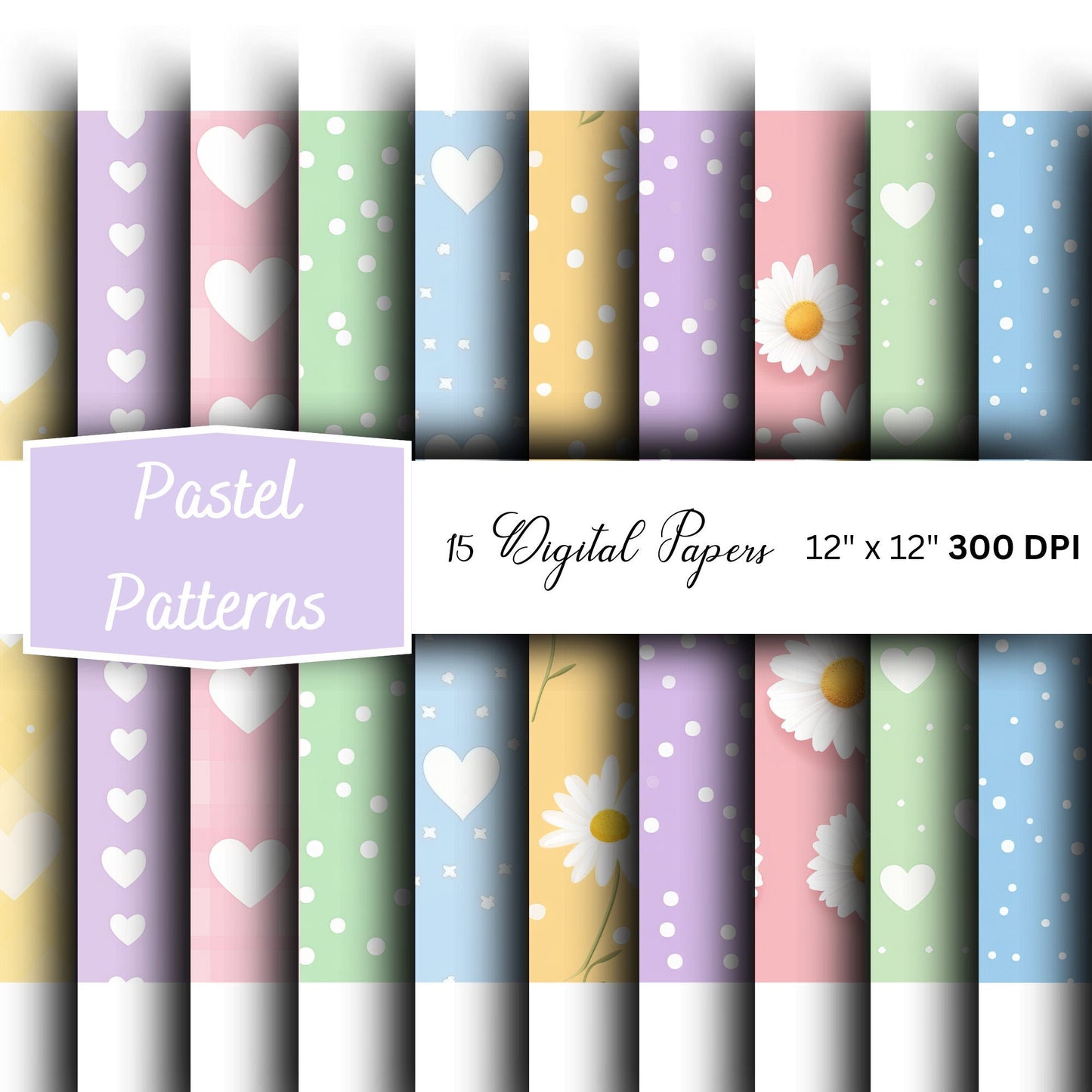 Cute baby pastel digital papers