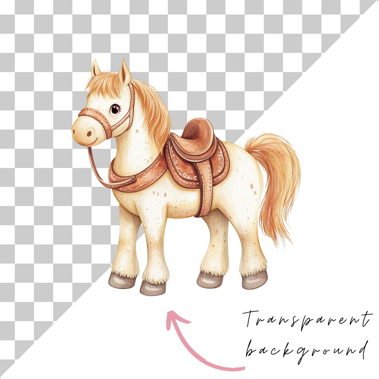 Clipart de caballo de dibujos animados lindo