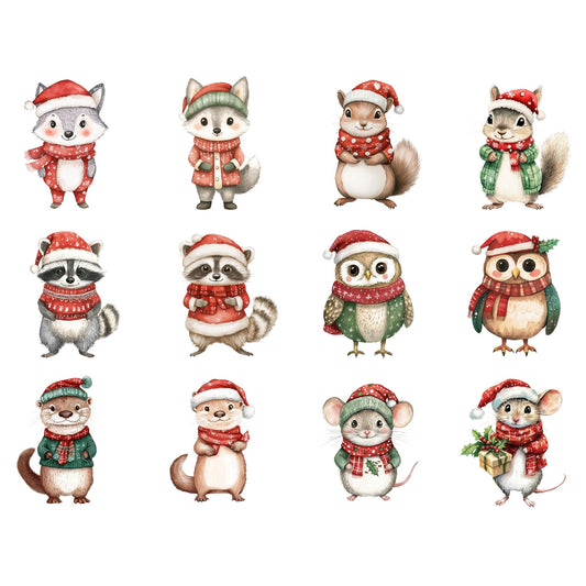 Christmas Woodland Animals Clipart