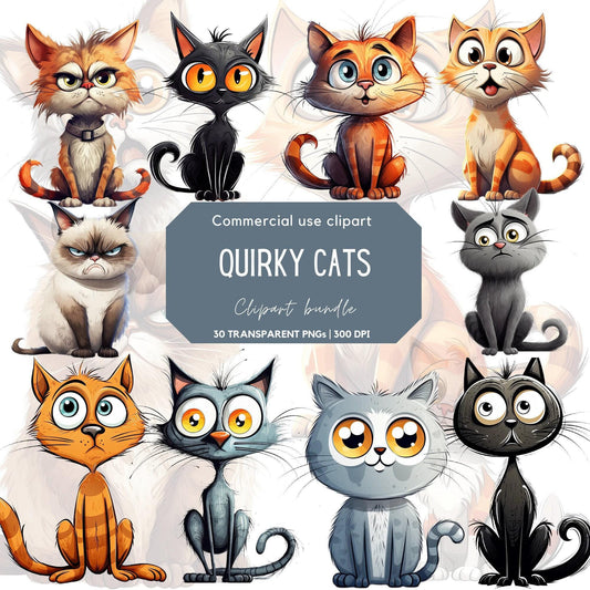Quirky Cat Clipart
