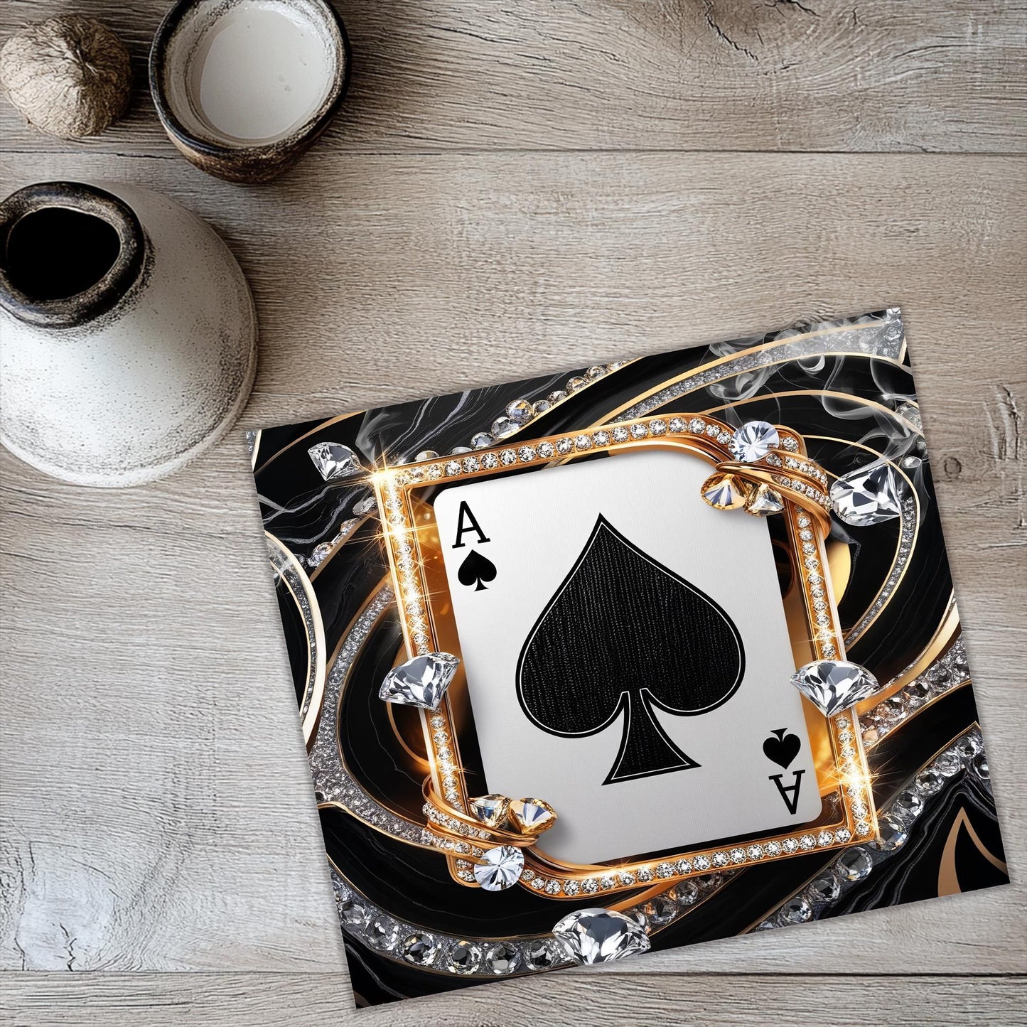 a deck of playing cards on a table