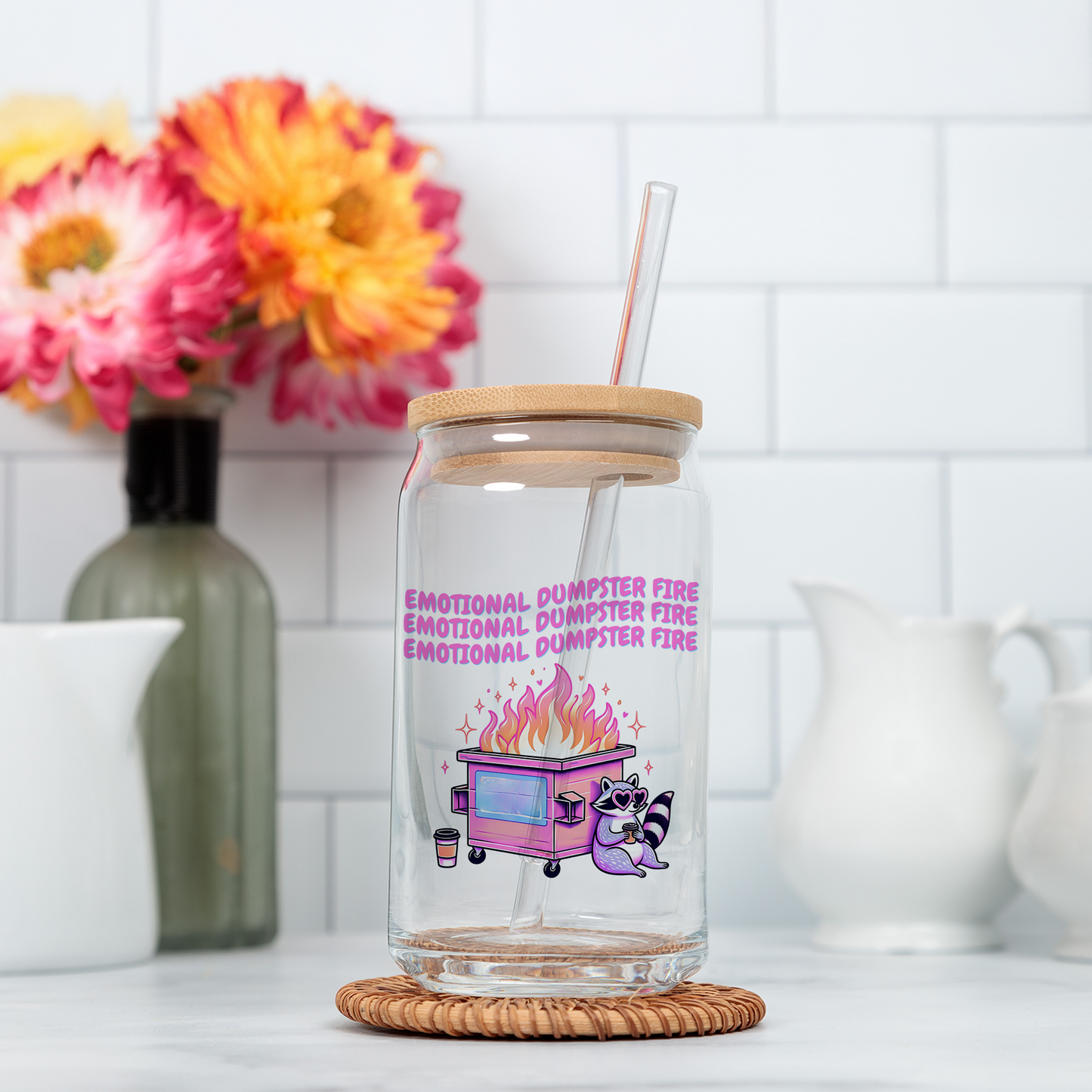 PNG de incendio emocional en un basurero: diseño de sublimación de camiseta con esqueleto divertido sobre salud mental