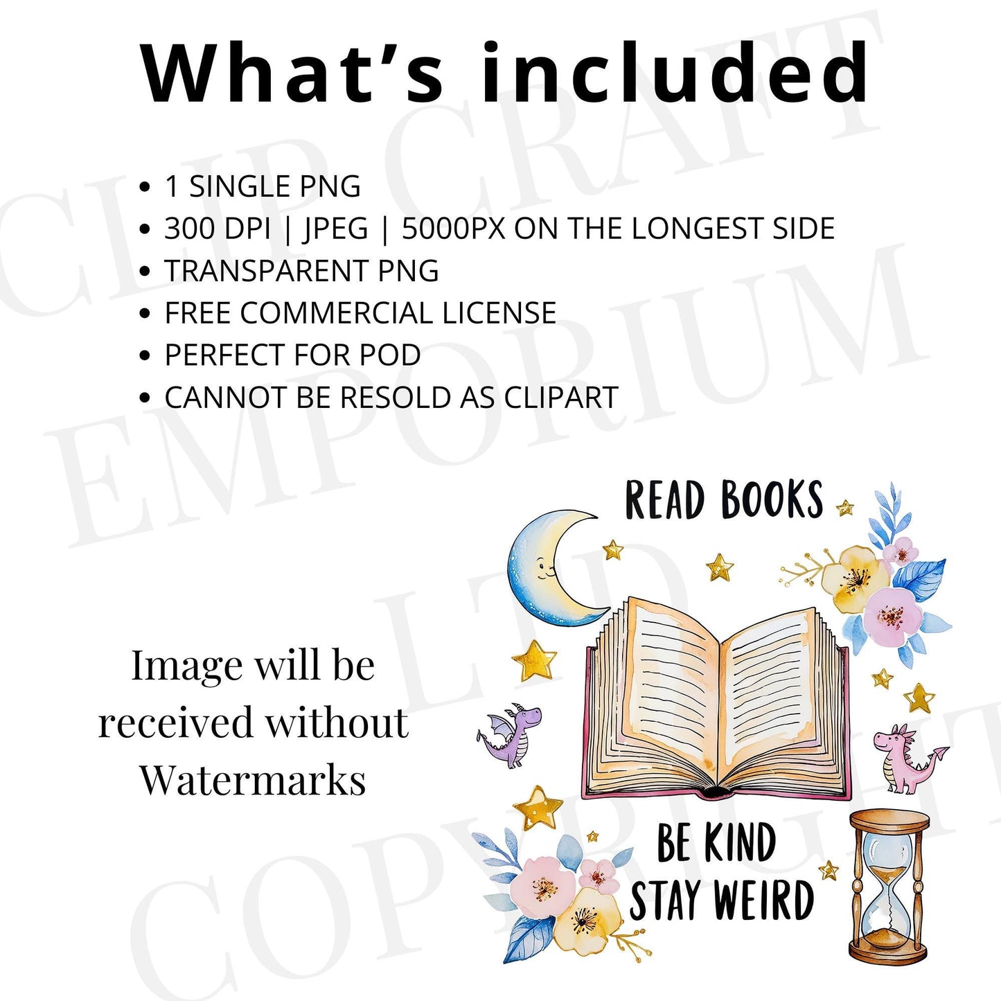Read Books Be Kind Stay Weird PNG Shirt Design