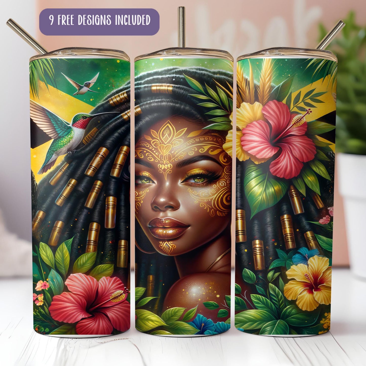 a picture of a woman's face painted on a can