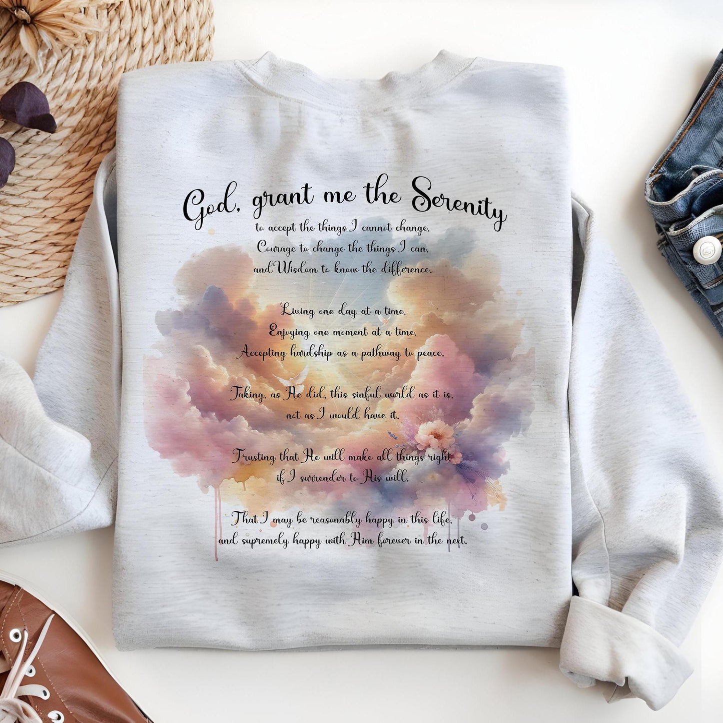 Serenity Prayer Sublimation PNG | Inspirational Christian Design | Faith PNG for Shirts & Mug | God grant me the serenity | Digital Download