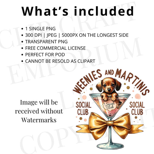 Weenies and Martinis PNG