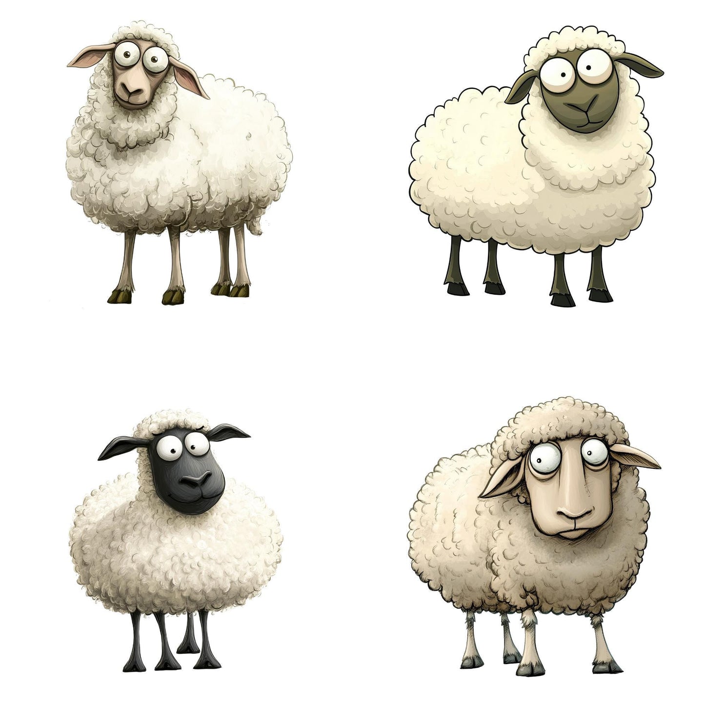 Quirky Sheep Clipart