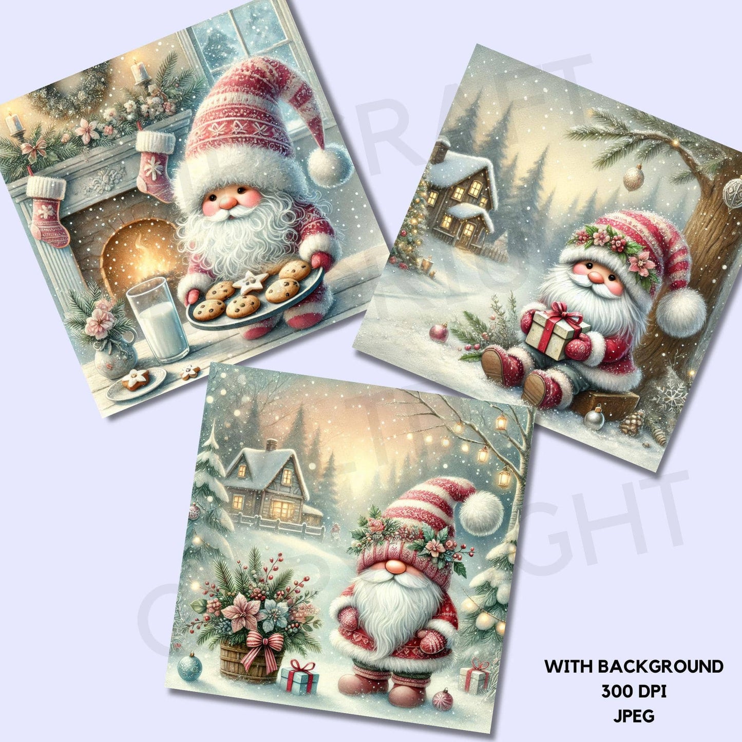 15 Christmas Gnome Clipart