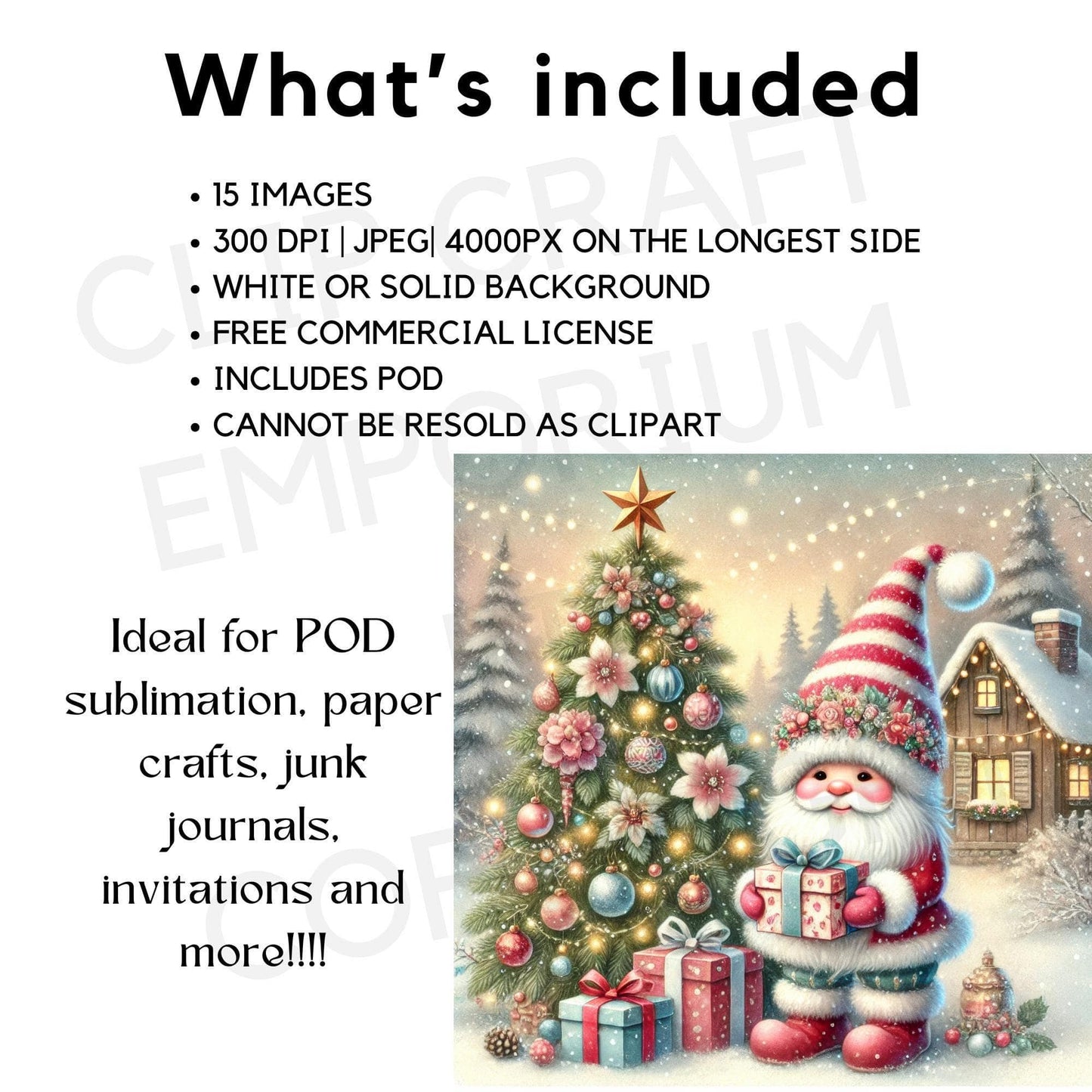 15 Christmas Gnome Clipart