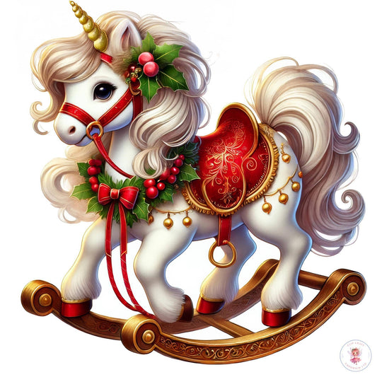 15 Christmas Rocking Horse Clipart