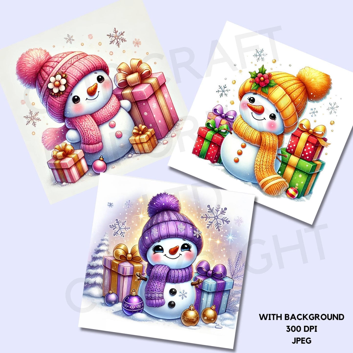 15 Cute Snowman Clipart