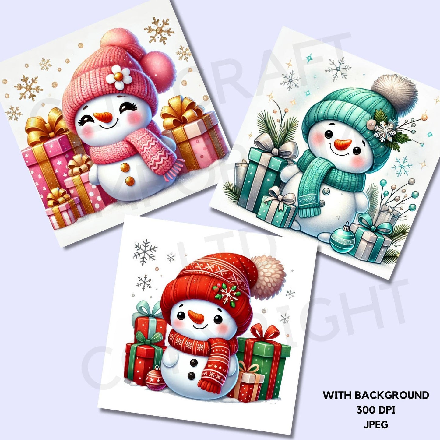 15 Cute Snowman Clipart