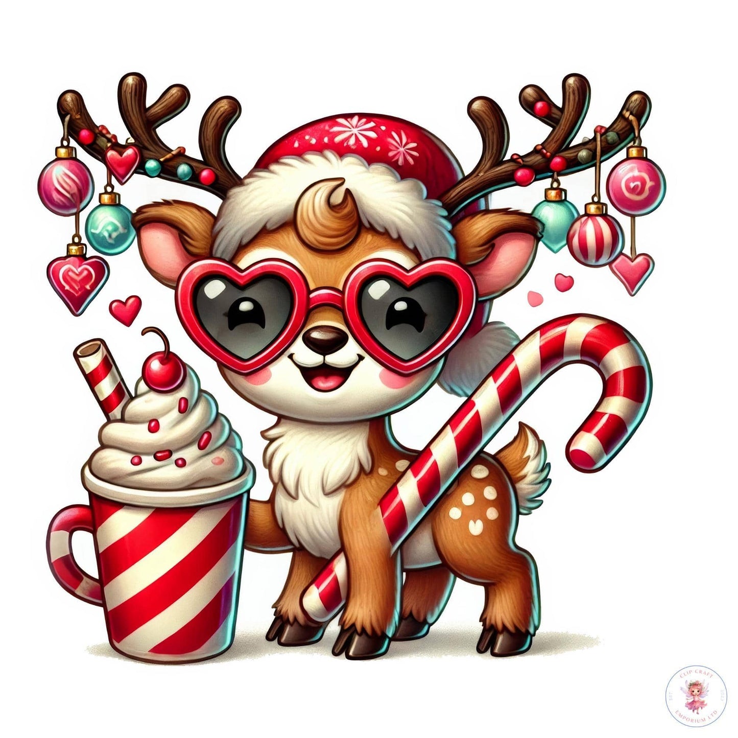 15 Quirky Reindeer Clipart