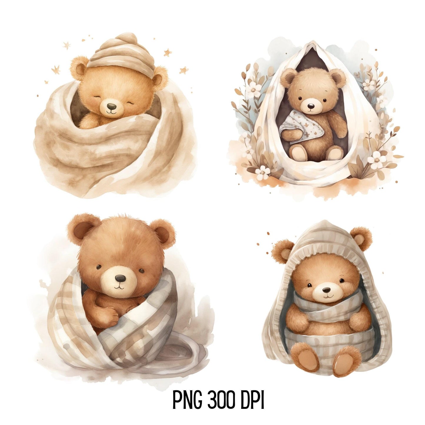 Sleeping Teddy Bear Clipart