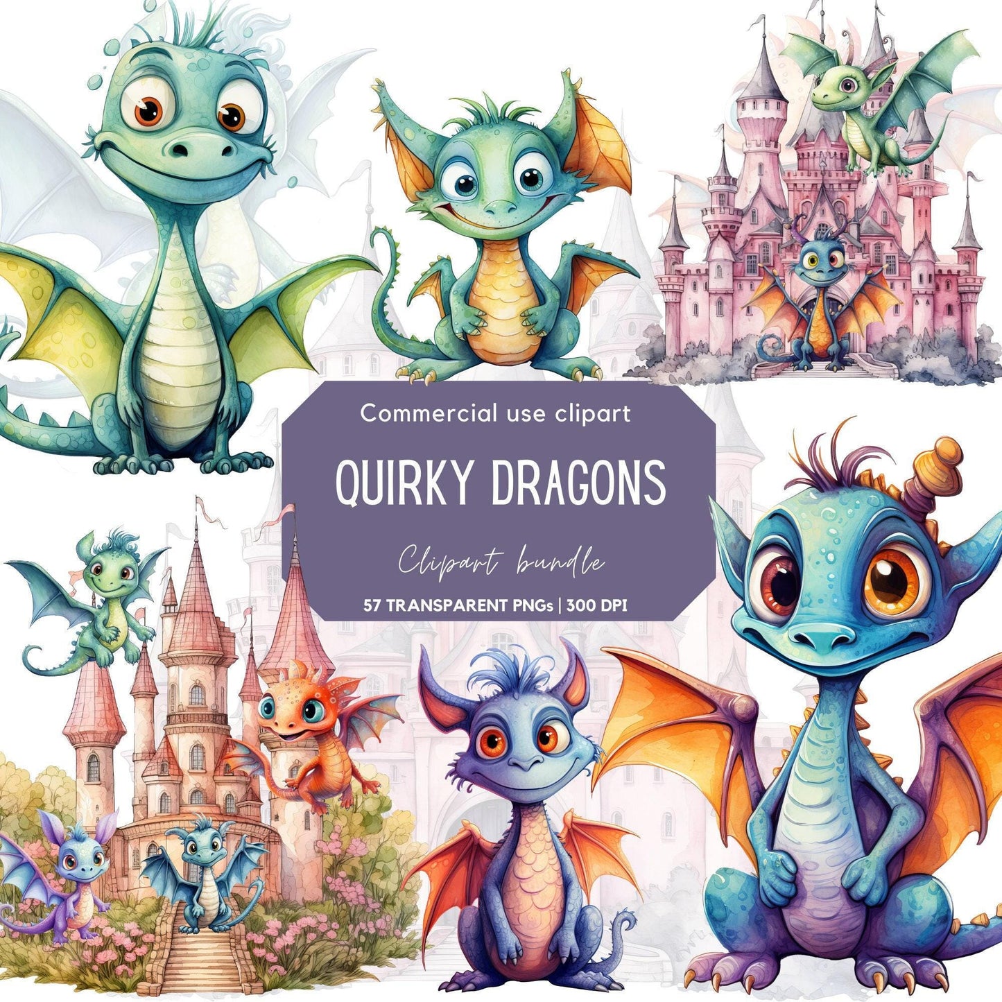 Quirky Dragons Clipart