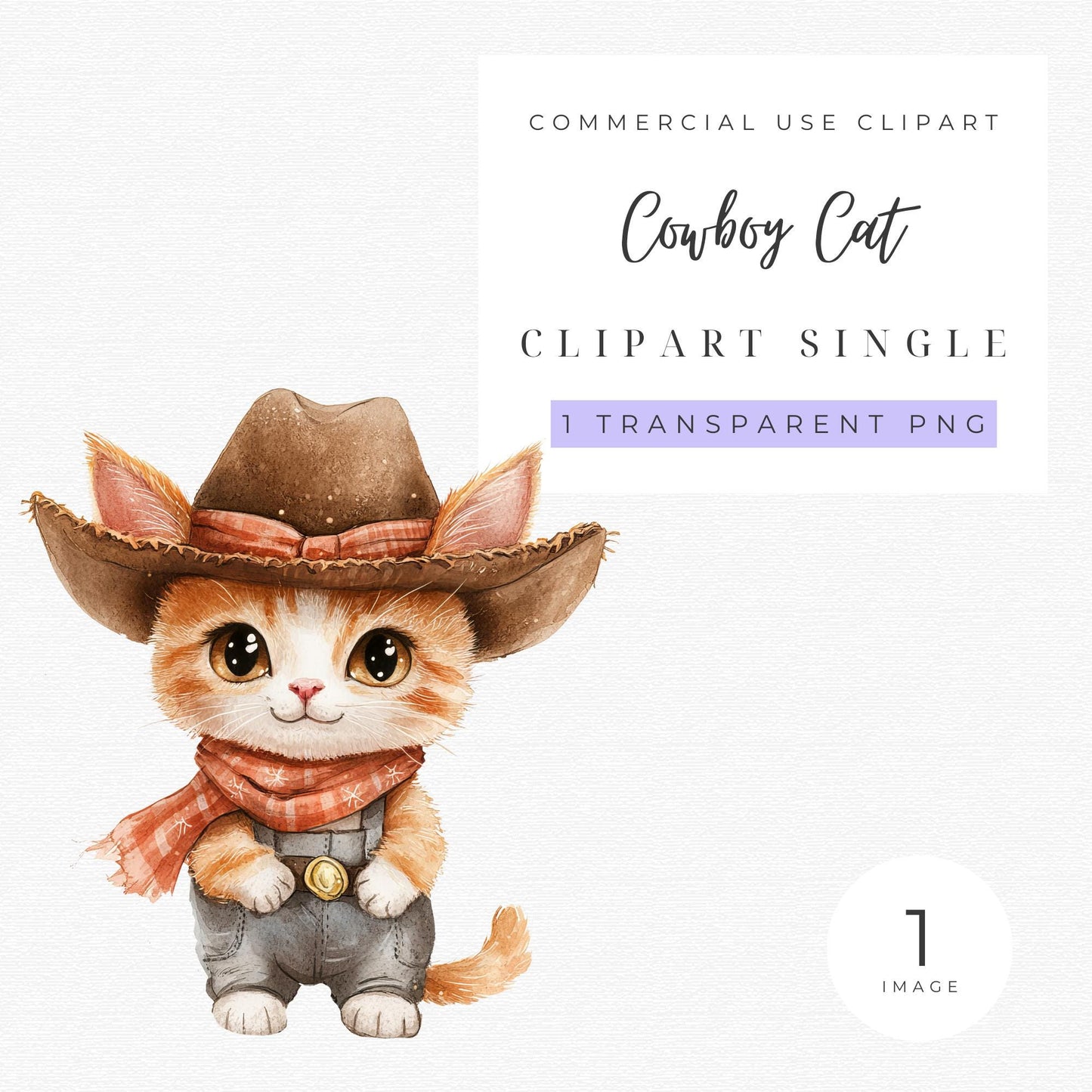 Clipart de gato vaquero