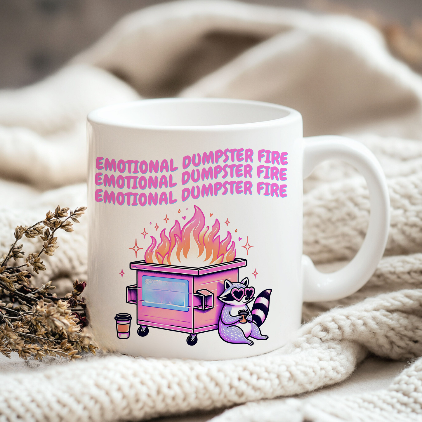 PNG de incendio emocional en un basurero: diseño de sublimación de camiseta con esqueleto divertido sobre salud mental