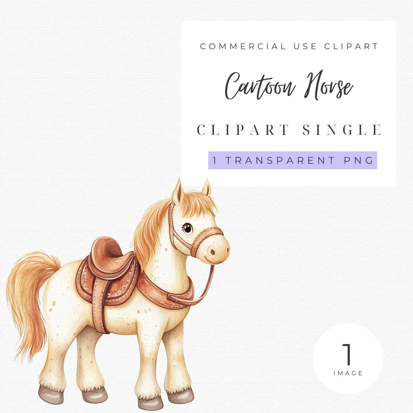 Clipart de caballo de dibujos animados lindo