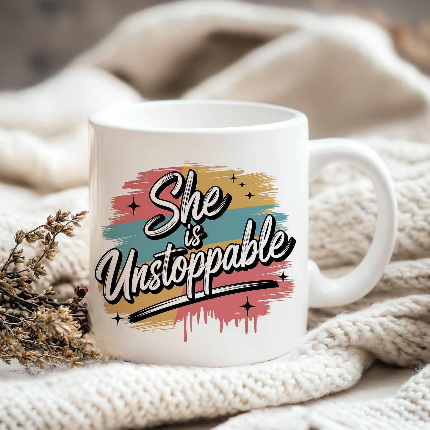 Unstoppable PNG – Empowerment Sublimation Design for Strong Women