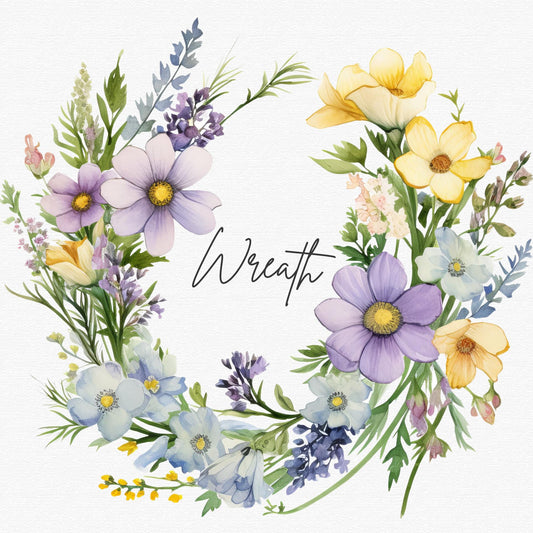 Wildflower Wreath Clipart
