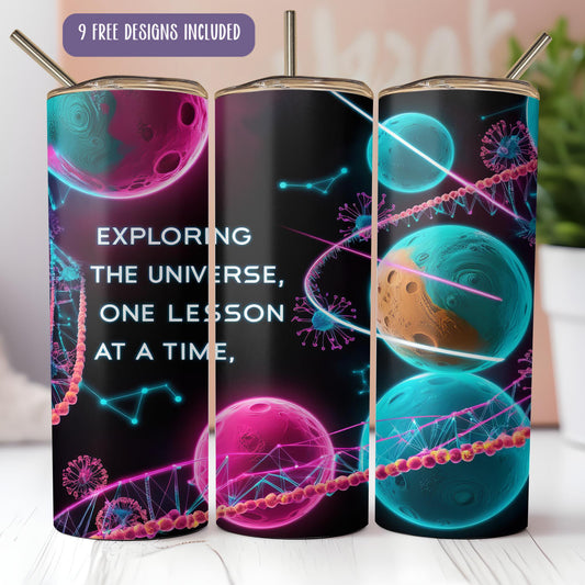 a set of three travel mugs with a quote on them
