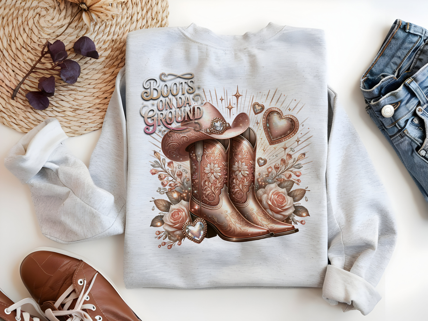 Boots On The Ground T-Shirt PNG | Cowgirl Western Sublimation Design