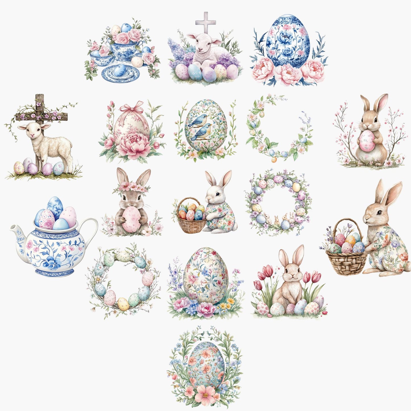 Easter Grandmillennial Clipart