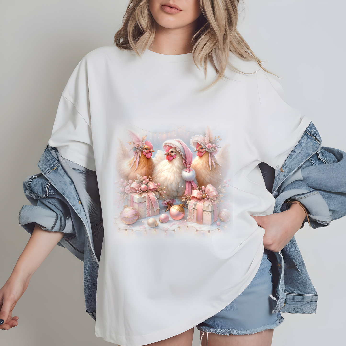 Chicken Christmas PNG | Coquette Holiday Sublimation Design