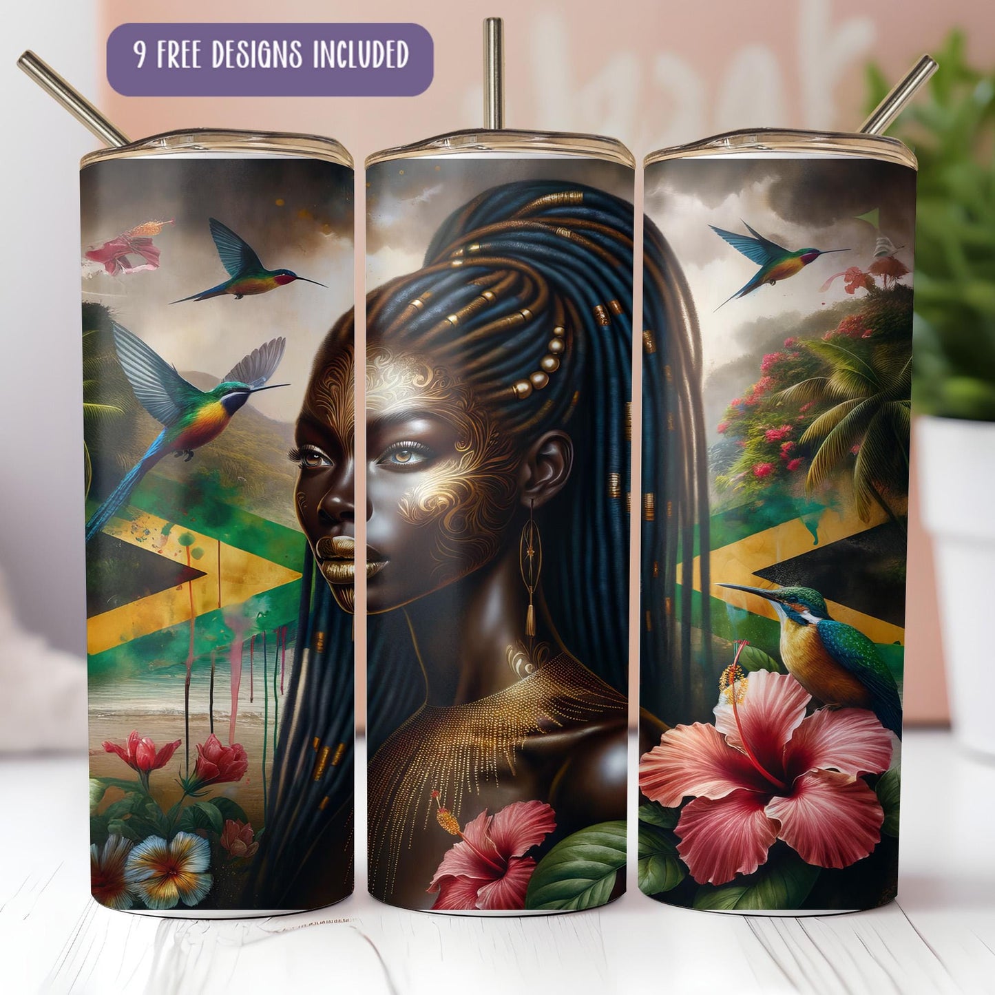 Jamaican Goddess 20oz Tumbler Wrap
