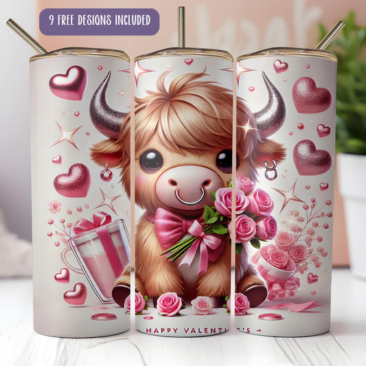 a set of three coffee mugs with a picture of a cow