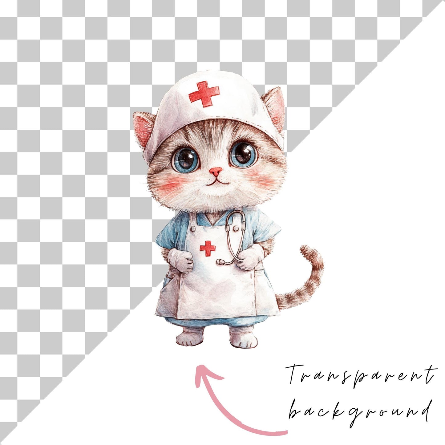 Nurse Cat Clipart