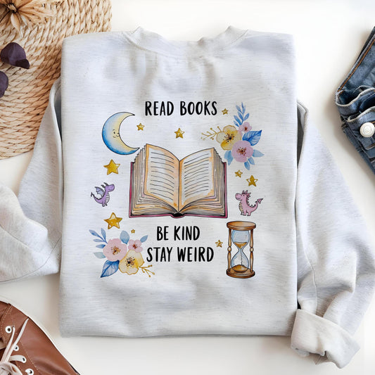 Read Books Be Kind Stay Weird PNG Shirt Design