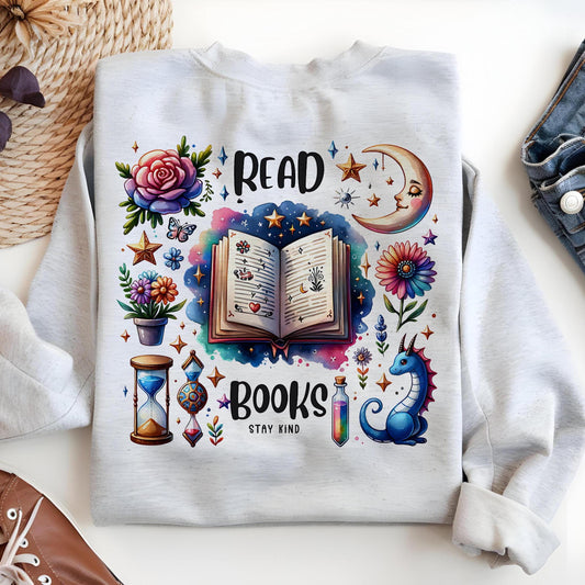Read Books Be Kind Stay Weird PNG Shirt Design