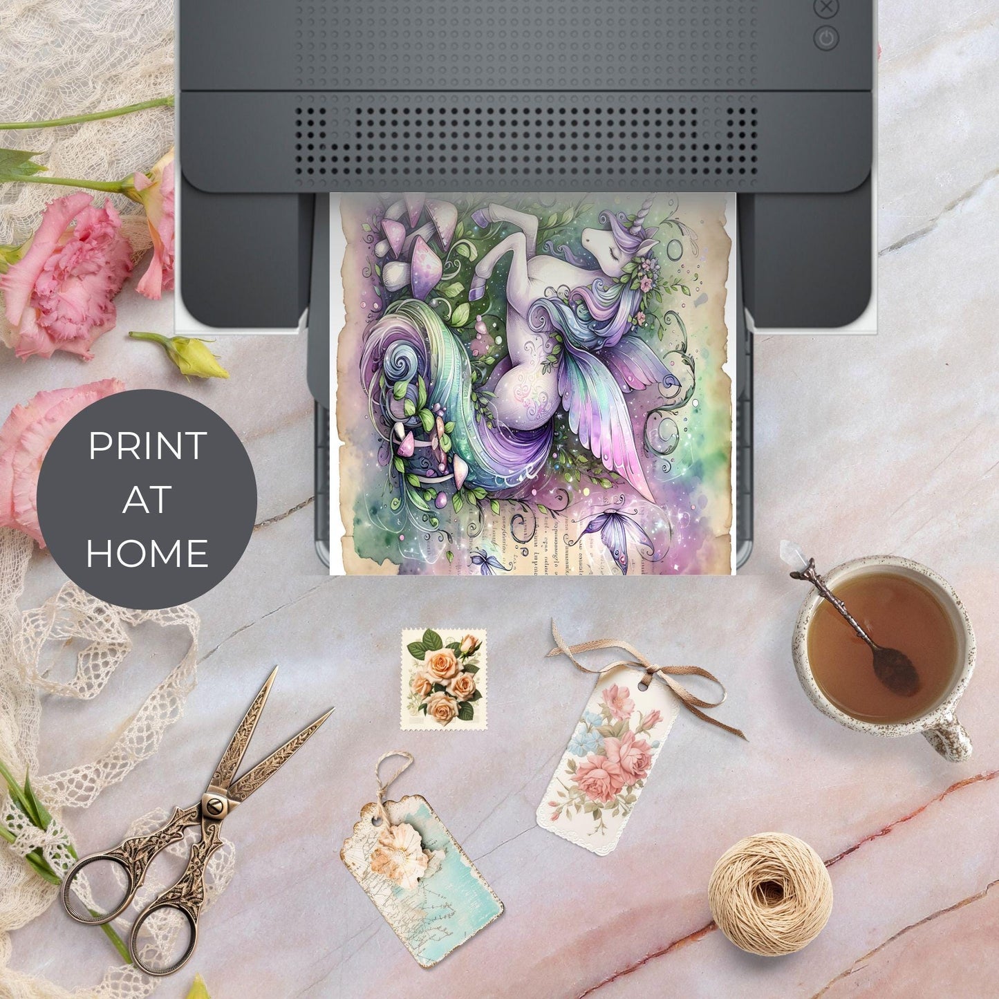 Kit de páginas de diario basura de fantasía