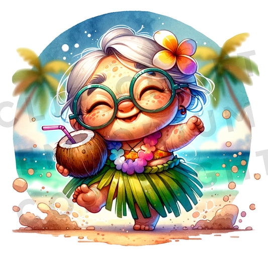 Quirky Old Lady Clipart