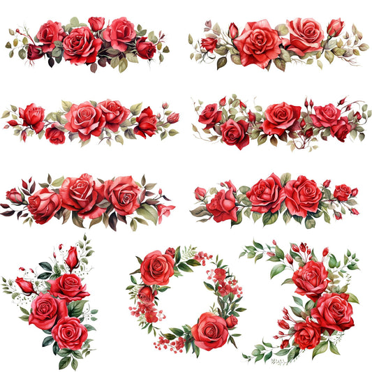 Clipart de rosas rojas