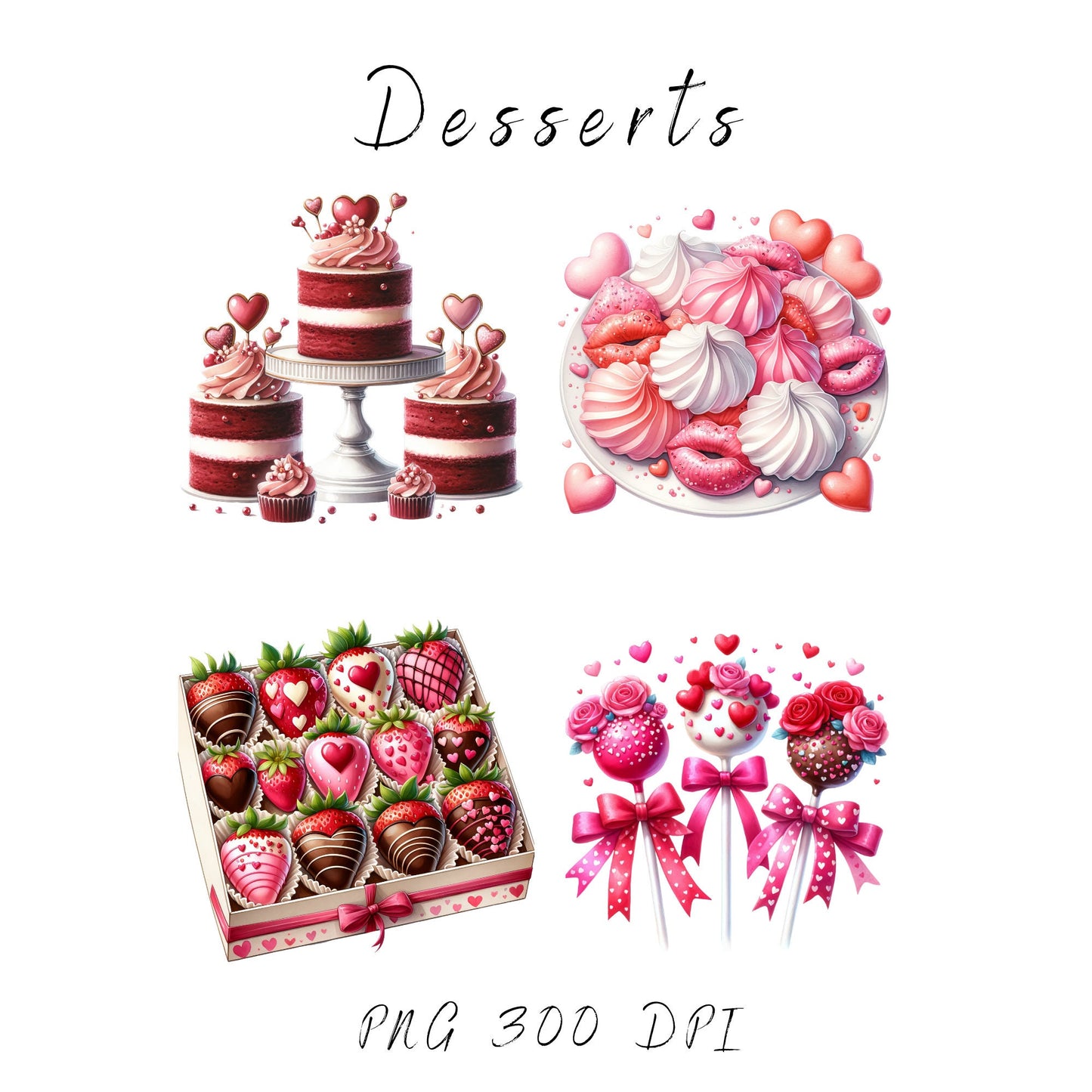 Valentines Desserts Clipart