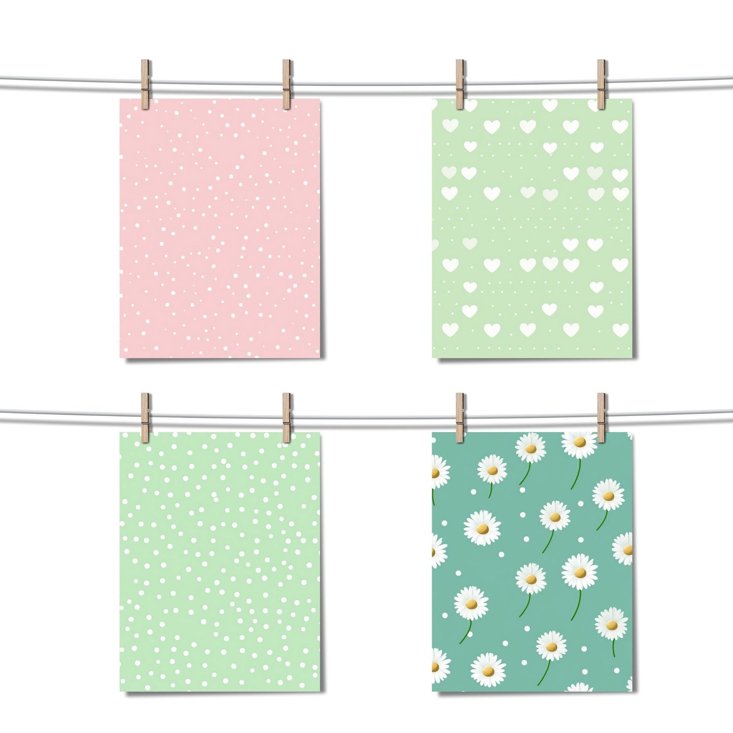 Cute baby pastel digital papers