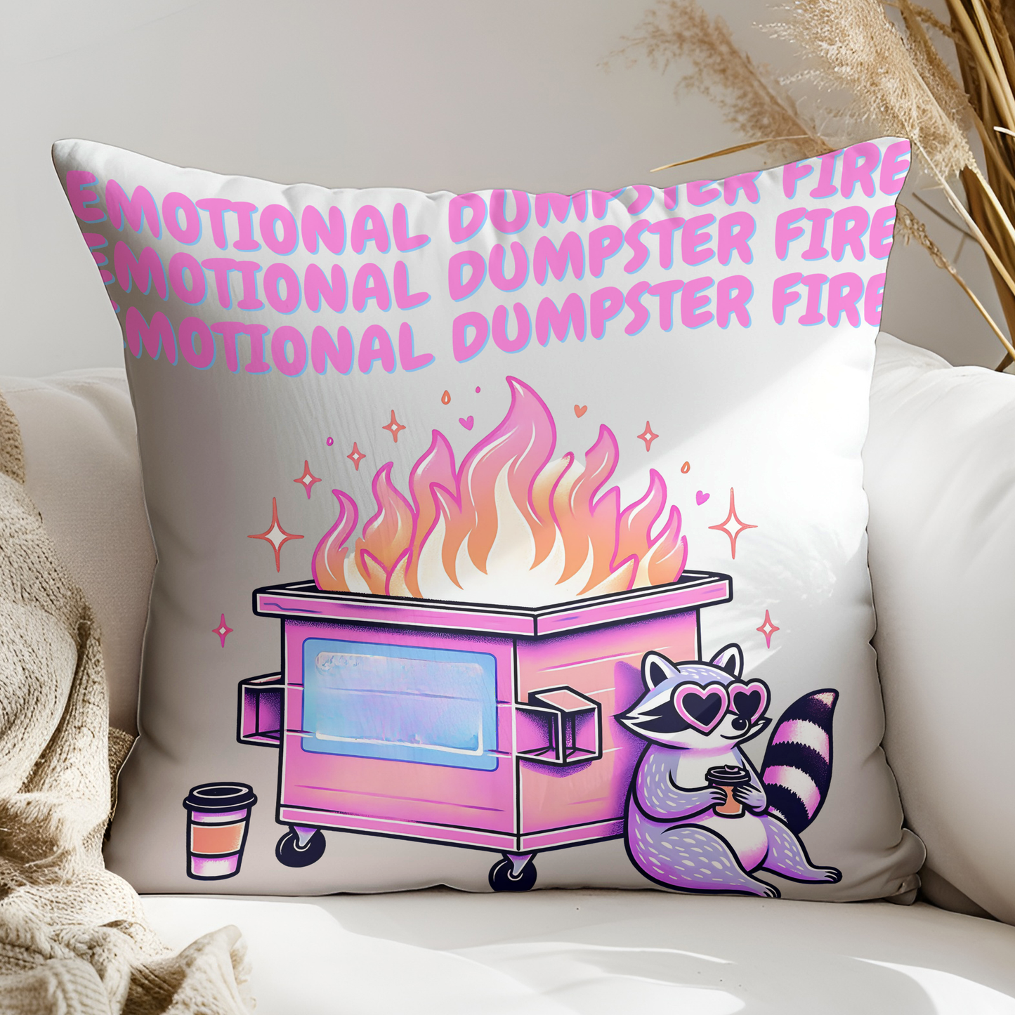 PNG de incendio emocional en un basurero: diseño de sublimación de camiseta con esqueleto divertido sobre salud mental