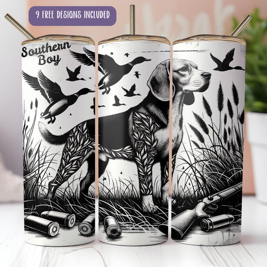 a couple of cups with a dog on them