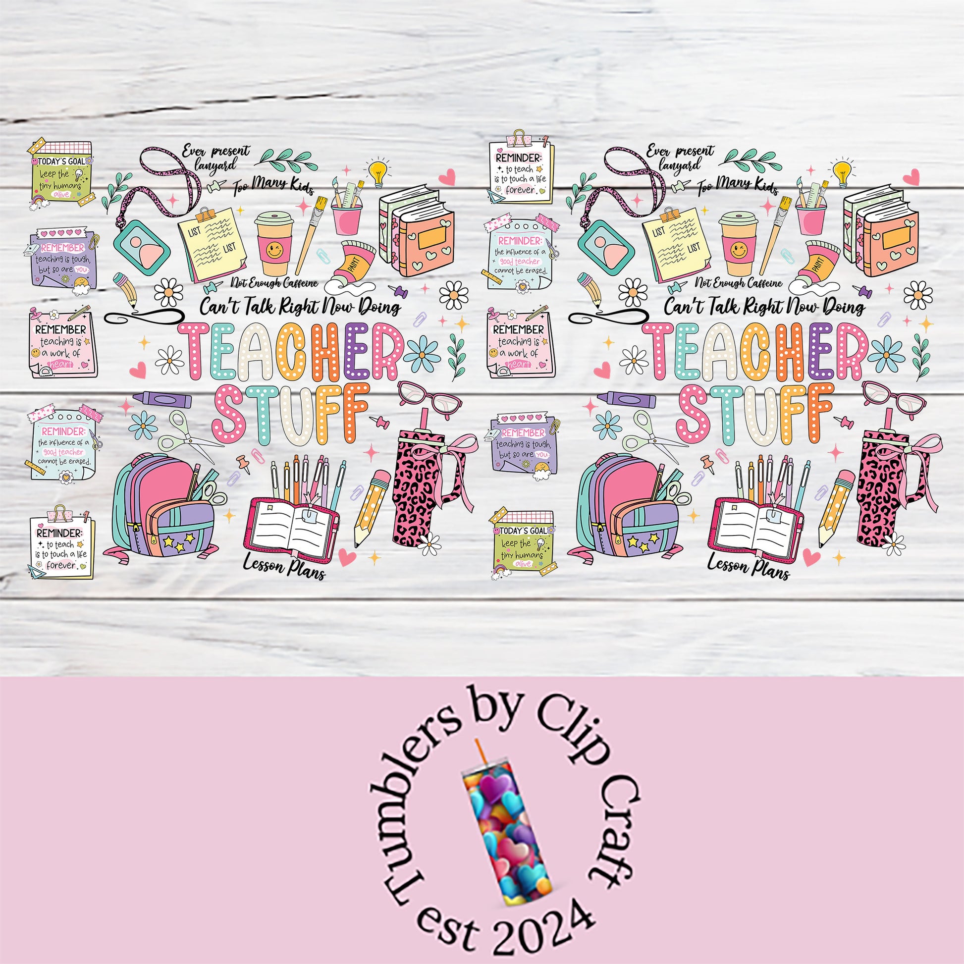 a picture of a teacher's stuff banner