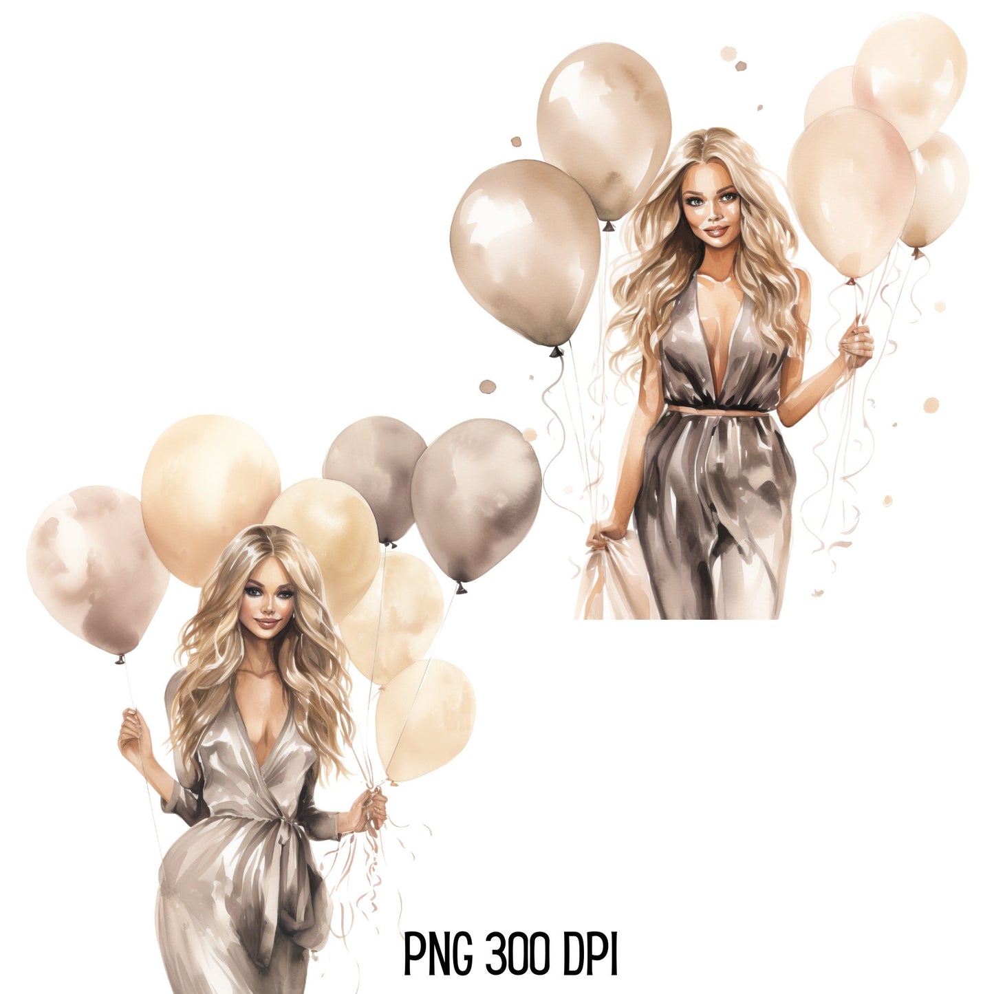 Watercolor Boho New Years Eve Clipart