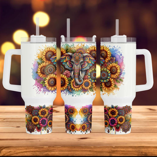 Boho Elephant 40oz Tumbler Wrap