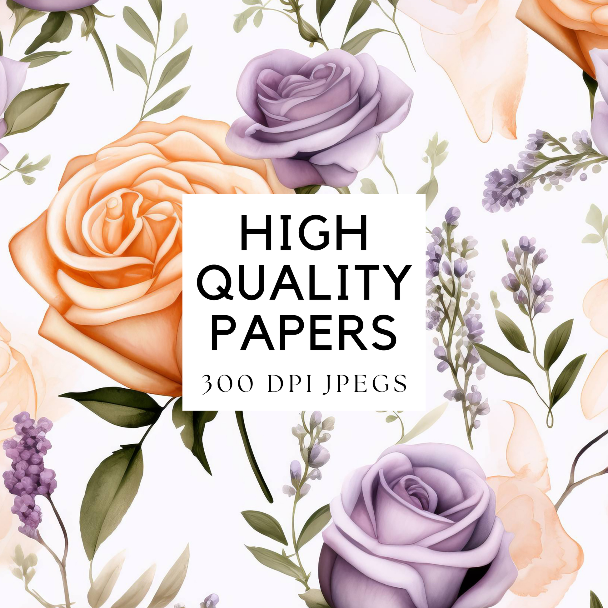 a bunch of flowers with the words high quality papers