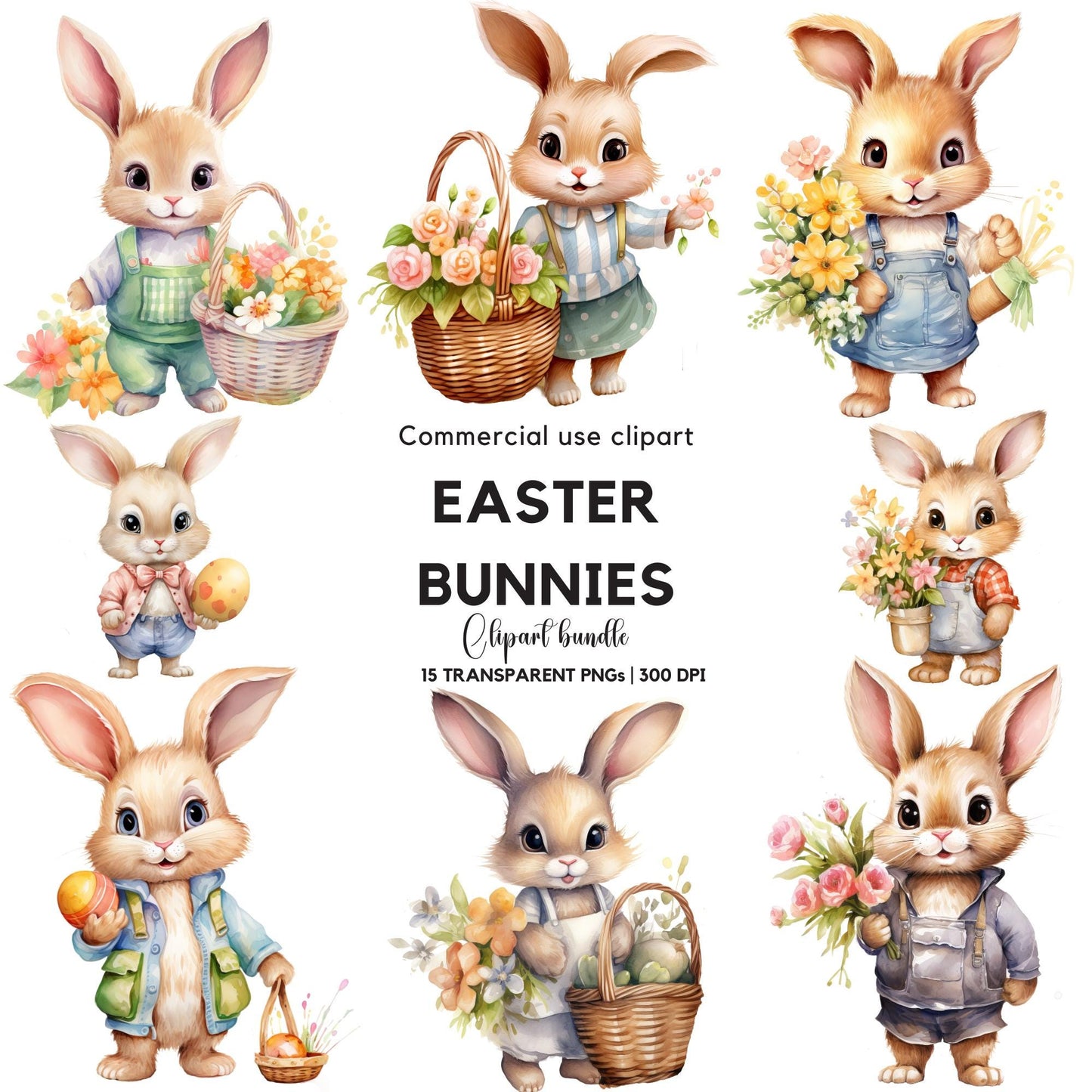 Lindo conejito de Pascua clipart